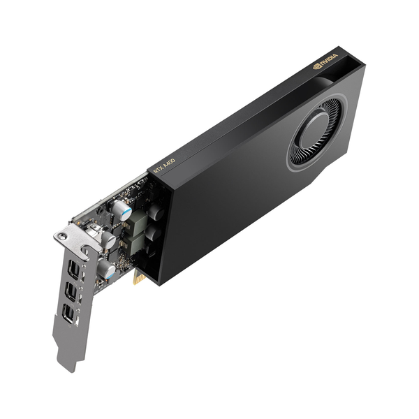 PNY Nvidia RTX A400 Workstation Graphics Card, GDDR6 4 GB 64-bit Memory, DP 1.4a Outputs, PCI Express 4.0, 96  GB/s Memory Bandwidth, 1 Year Warranty