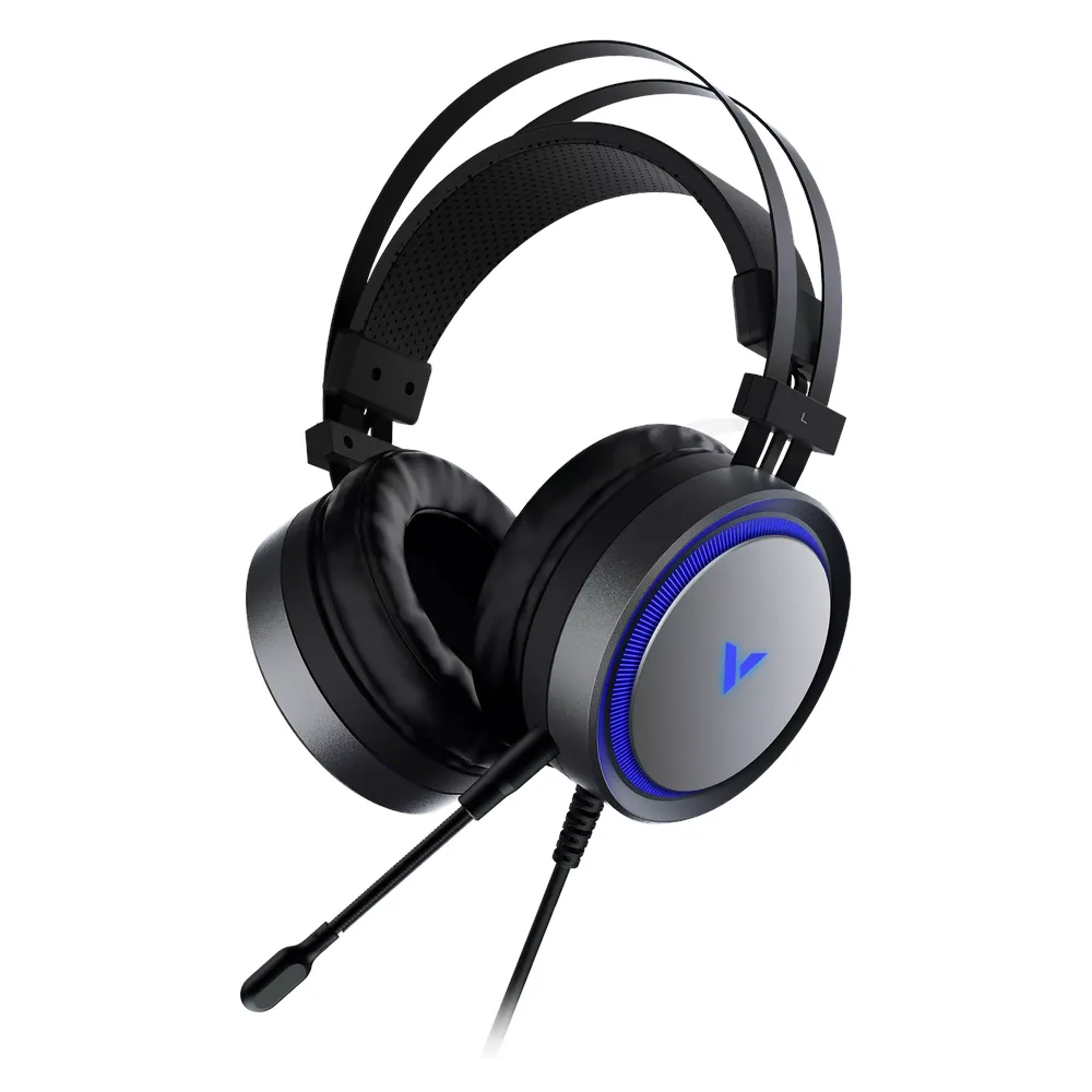 Rapoo VH530 Wired  Gaming Headset, 50mm Drivers, RGB LED Backlight, ENC Noise-Canceling Microphone, Suspension Headband Design, VR Tuning Knob, Wired USB & 3.5mm, 1 Year Warranty