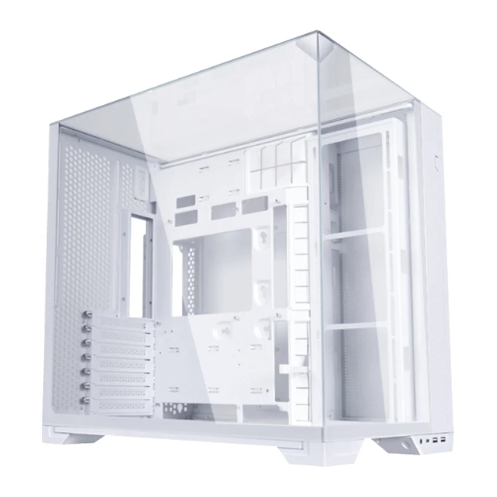 Lian Li O11 Vision Compact Mid Tower PC Casing, Three-Sided Tempered Glass mode & Swappable Mesh Panel, Back-Connect Motherboard Support, 408mm GPU Support, USB Type-C, White, 1 Year Warranty