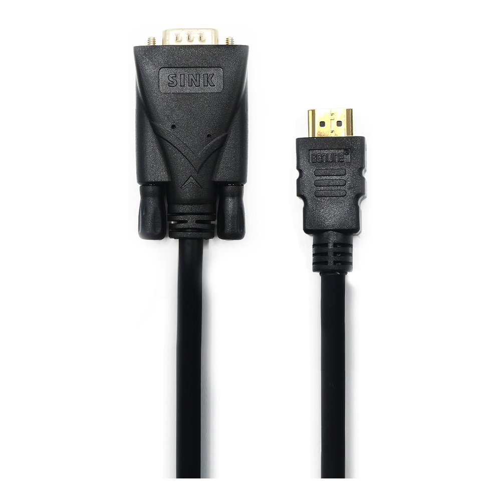 Genuine HDMI To VGA Cable, Supports 1080p, Cable Length 3M, 1 Year Warranty