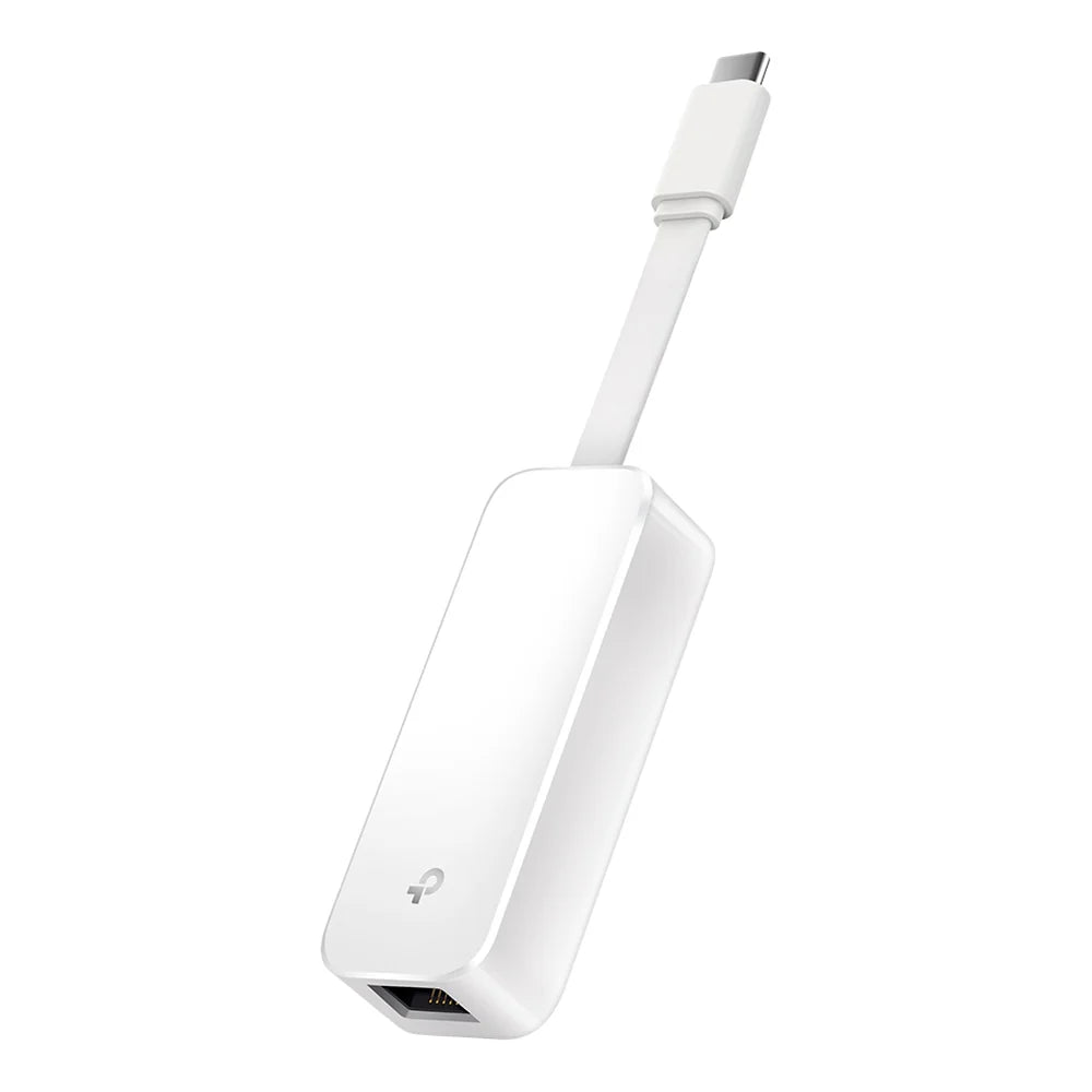 TP-Link UE300C USB-C to Gigabit Ethernet Network Adapter, RJ45 Port, USB 3.0 Type-C Interface, AX88179A Chipset, Plug & Play, White, 1 Year Warranty