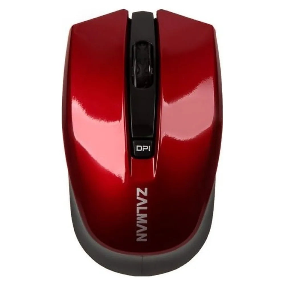 Zalman ZM-M520W Wireless Mouse, Wireless - USB Connectivity, Up to 1600 DPI, Avago A3000 Sensor, 4 Buttons, Scroll Wheel, Black & Red, 1 Year Warranty