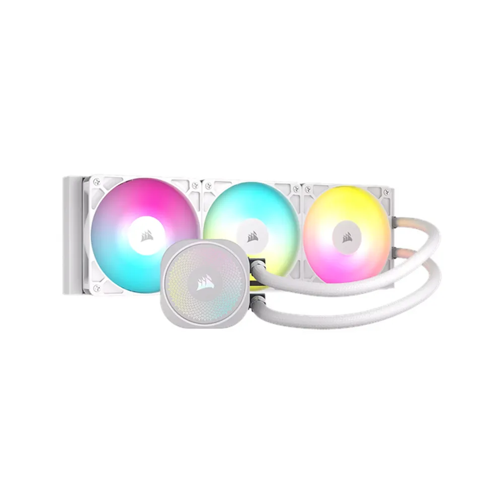 Corsair NAUTILUS 360 RS ARGB AIO Liquid Cooler, Supports Intel, AMD Sockets, White, 1 Year Warranty