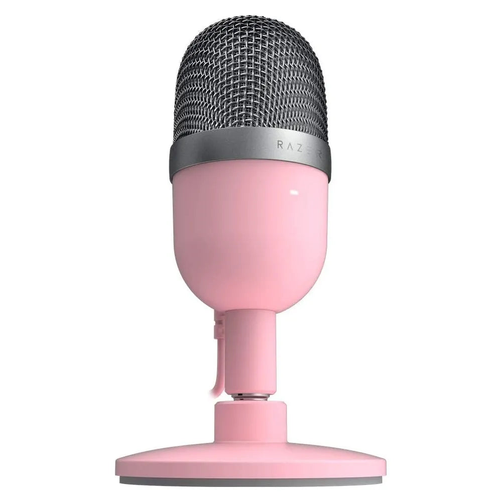 Razer Seiren Mini Condenser Microphone, Supercardioid Polar Pattern, USB-A, Up to 48 kHz Sampling Rate, Quartz (Pink), 1 Year Warranty
