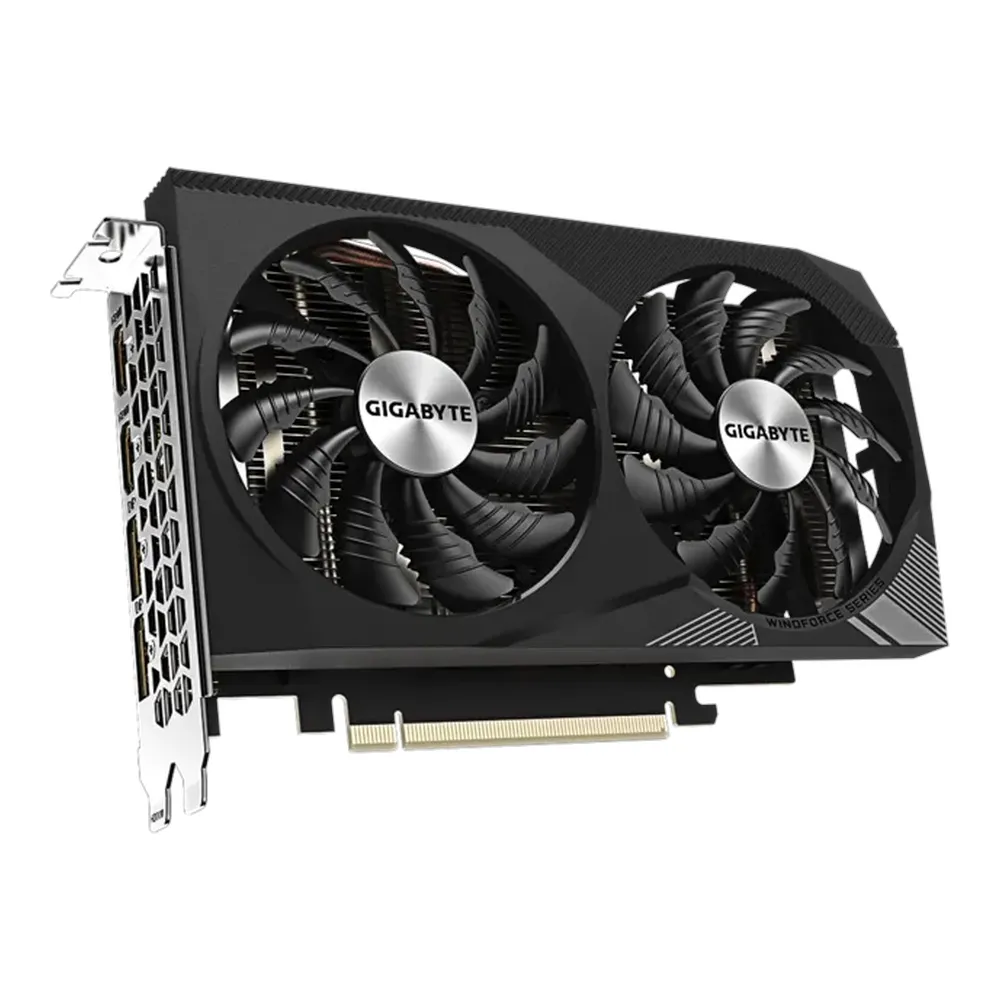 Gigabyte GeForce RTX 3050 WINDFORCE OC V2 Graphics Card, GDDR6 6GB 96-bit Memory, HDMI 2.1 & DP 1.4 Outputs, PCI Express 4.0, 1792 MHz Core Clock, 14000 MHz Memory Clock, Dual Fan Windforce Cooling System, 1 Year Warranty