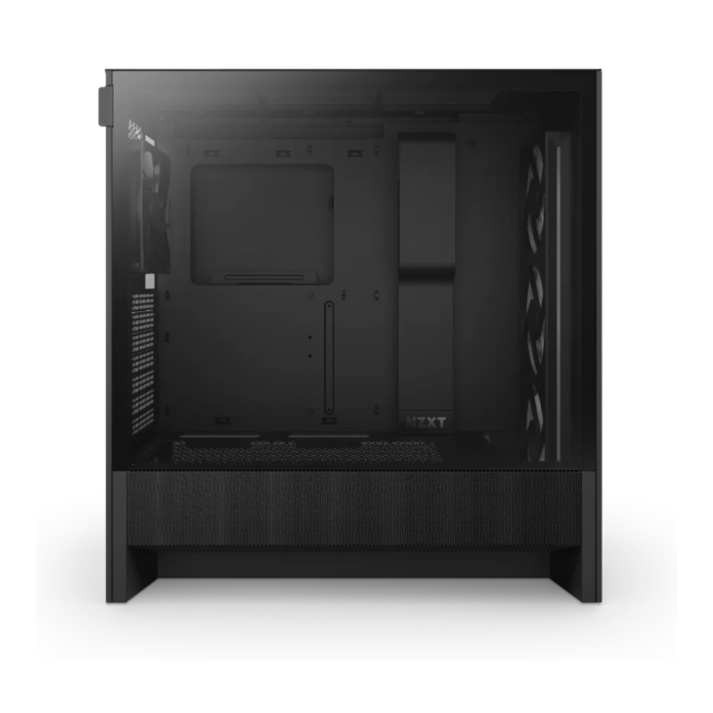 NZXT H5 Flow R GB ATX Mid-Tower Airflow Case, Dark Tinted Tempered Glass Side Window, F360 R GB Core & F120Q (CV) Fan Included, Full-Size GPU Support, USB 3.2 Gen2x2, Tool-Free Access, Black, 1 Year Warranty