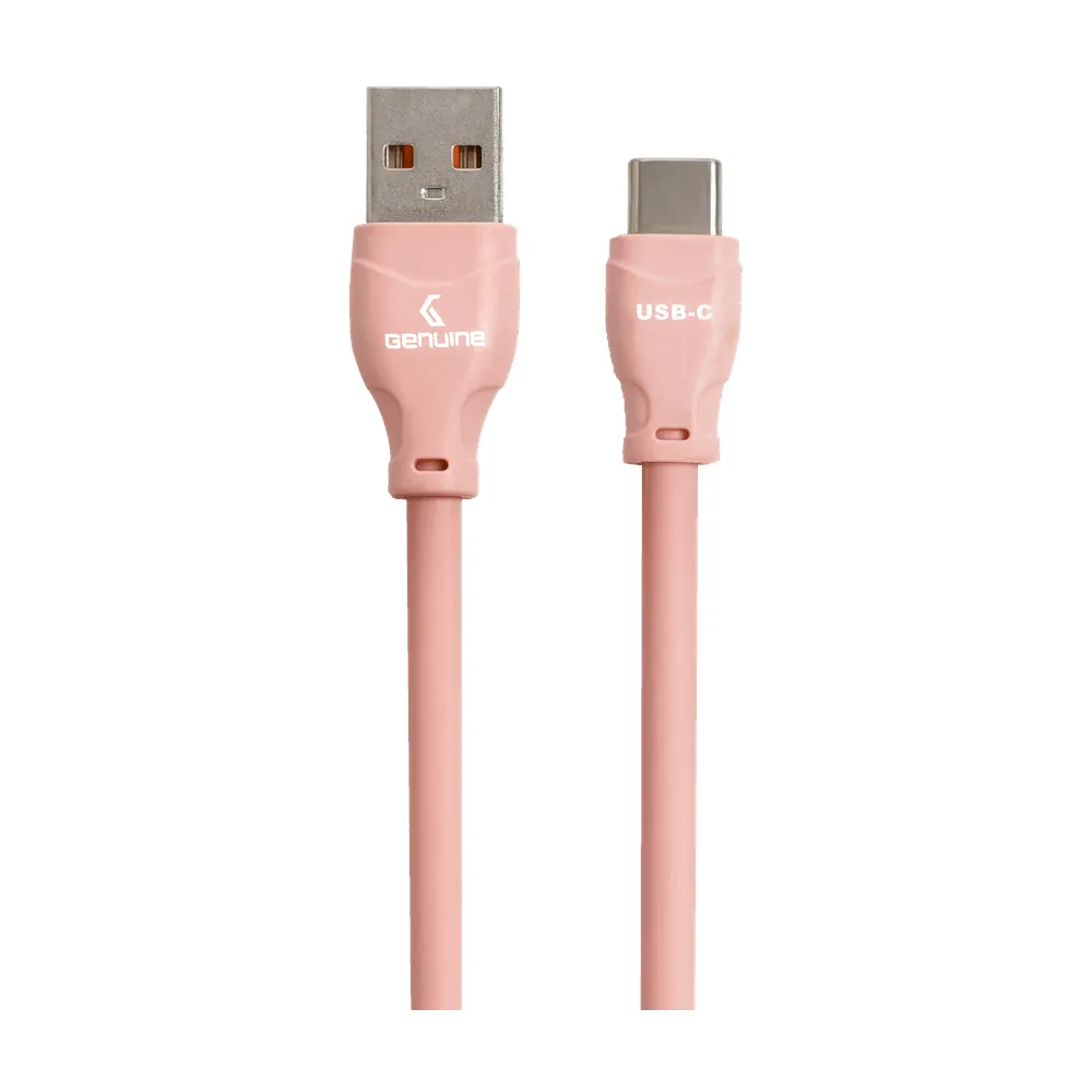 Genuine USB 2.0 - A to C Cable, Cable Length 1.5M, 100W, Pink, 1 Year Warranty