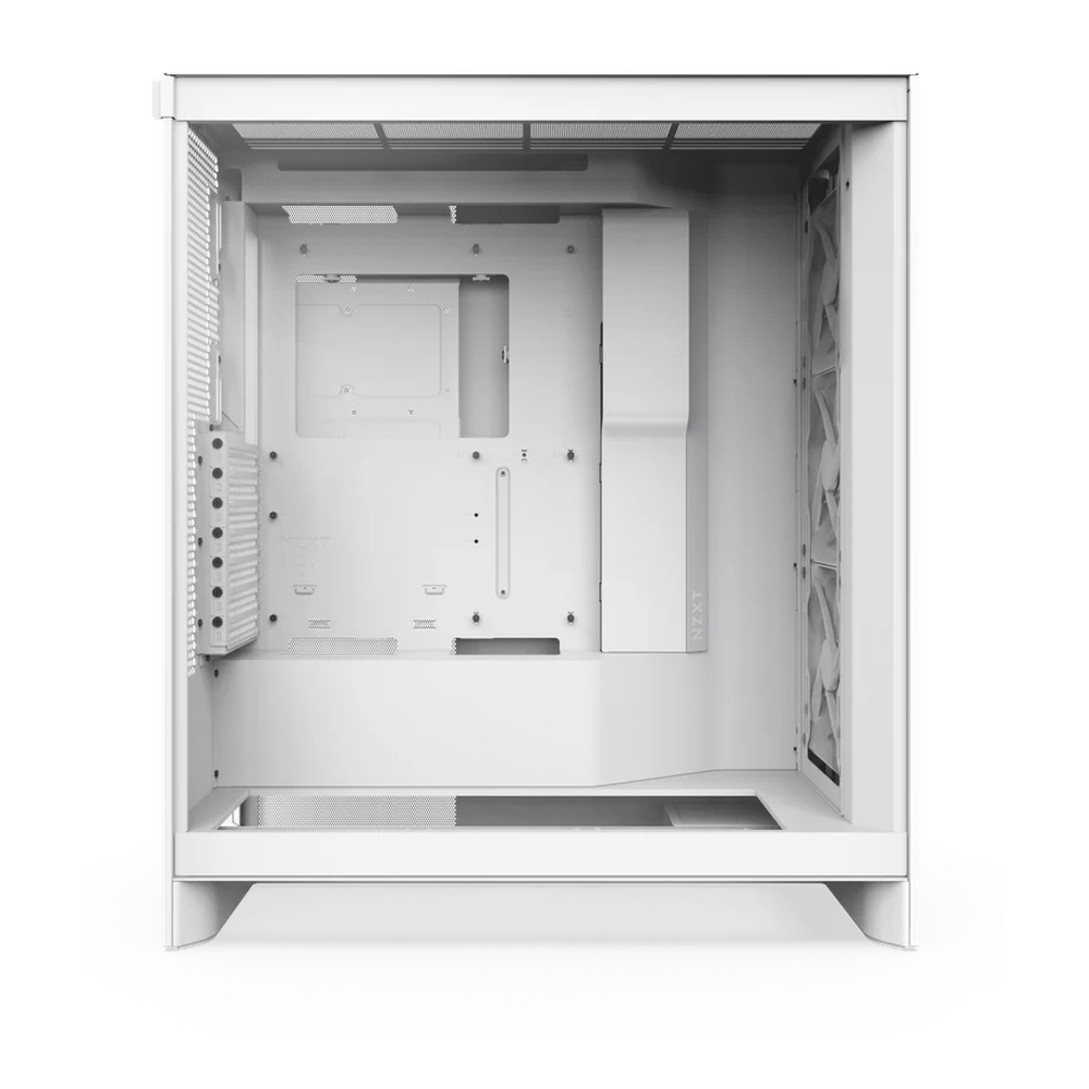 NZXT H7 Flow R GB ATX Mid-Tower Airflow Case, Ultra Clear Tempered Glass Side Window, F360 R GB Core Fan Included, Full-Size GPU Support, USB 3.2 Gen2x2, Tool-Free Access, White, 1 Year Warranty