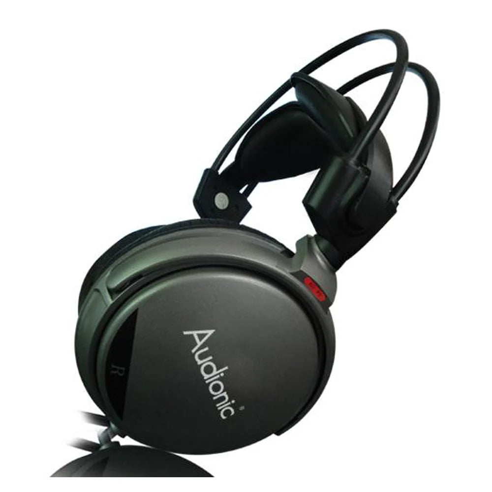 Audionic Studio 5 Wired Gaming Headset, USB-Wired Connectivity, 40 mm Drivers, Adjustable Boom Microphone, In-Line Volume Control, Black, 1 Year Warranty