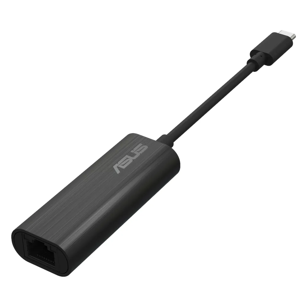 Asus USB-C2500 V2 USB-C to Ethernet Adapter, 2.5Gbps, RJ45 Port, Plug and Play, Black, 1 Year Warranty