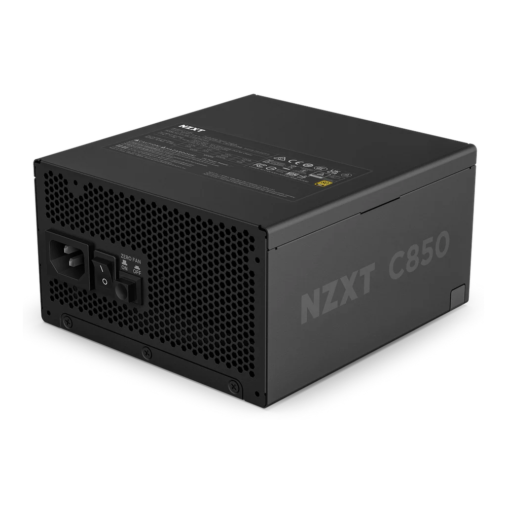 NZXT C850 80 Plus Gold Power Supply, 850W, Fully Modular, ATX, Black, 1 Year Warranty