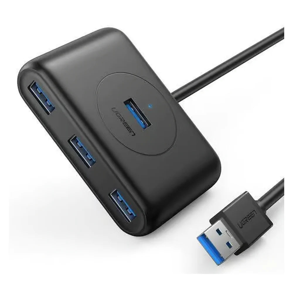 UGREEN 4-Port USB 3.0 Hub, 5Gbps Data Transfer, Durable ABS Plastic, Compact Travel Design, 1 Year Warranty