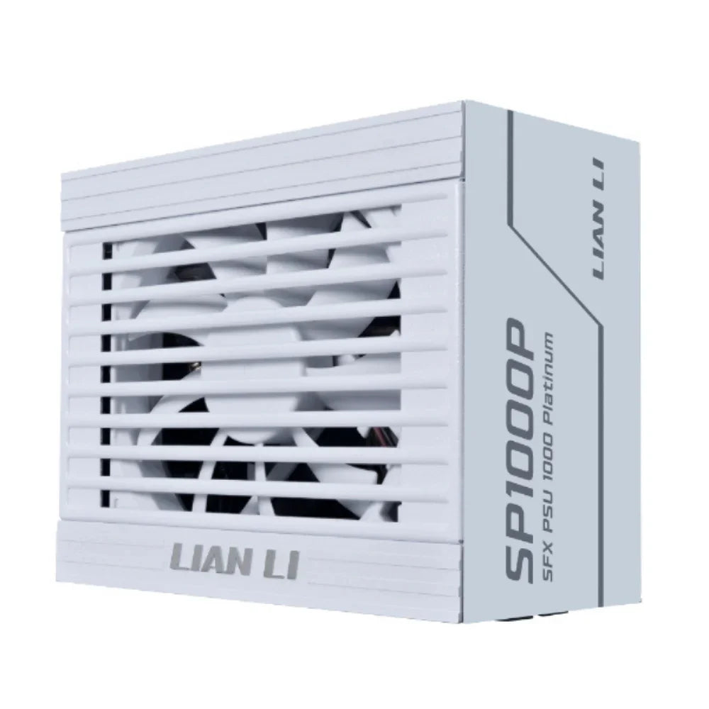 Lian Li SP1000 Platinum Power Supply, 1000W, SFX Form Factor, 80 Plus Platinum, Fully Modular, 92mm FDB Fan, ATX 3.1 Ready, White, 1 Year Warranty