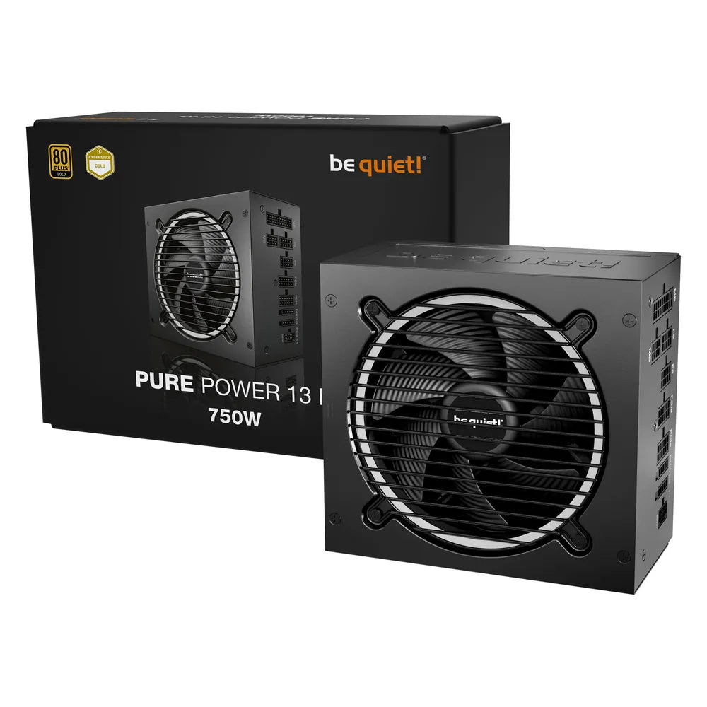 Be Quiet! Pure Power 13 M 750W 80 Plus Gold Fully Modular Power Supply, 750W, Fully Modular, ATX, Intel ATX 3.1 Certified, PCIe 5.1 Compatible, Black, 1 Year Warranty