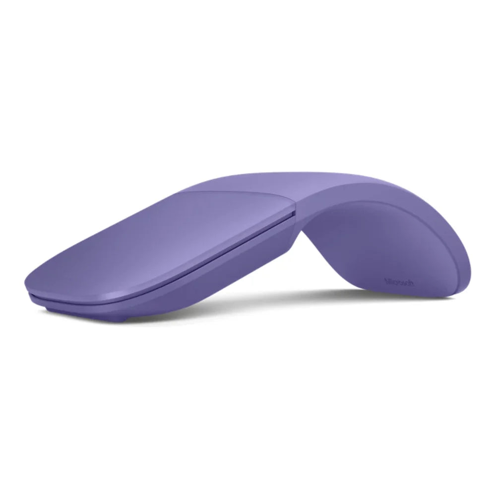Microsoft Arc Bluetooth Wireless Mouse, Ultra-Thin Snap-Flat Design, Bluetooth 4.1 Connectivity, Battery Powered, Violet, 1 Year Warranty