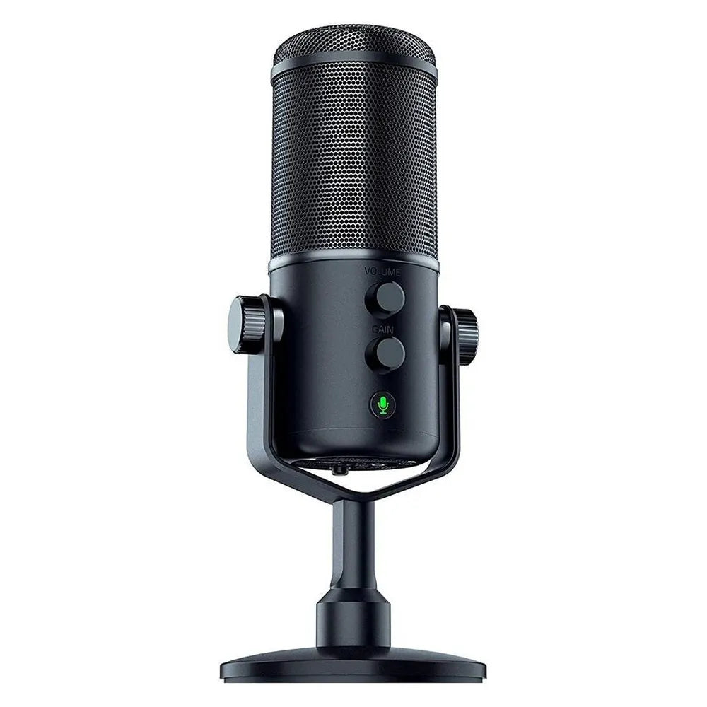 Razer Seiren Elite Professional Dynamic Streaming Microphone, Supercardioid Polar Pattern, Built-in Shock Absorber, Physical Mute Button, LED indicator, Black, 1 Year Warranty
