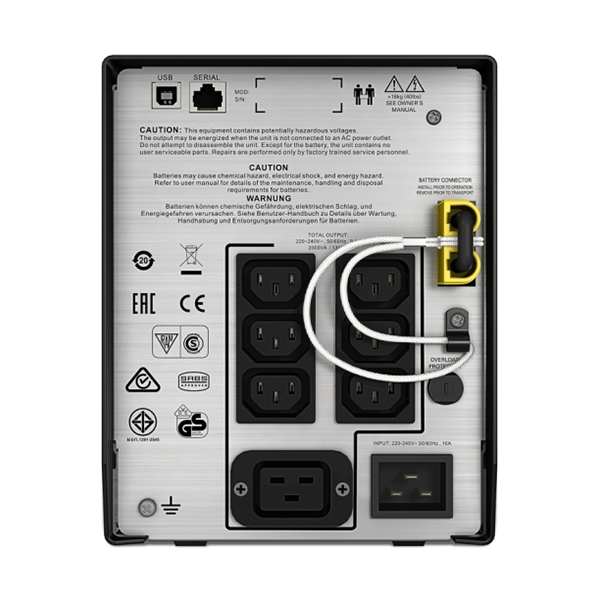 APC Smart-UPS C 2000VA, 230V, LCD, 6x IEC 320 C13 & 1x IEC 320 C19 outlets