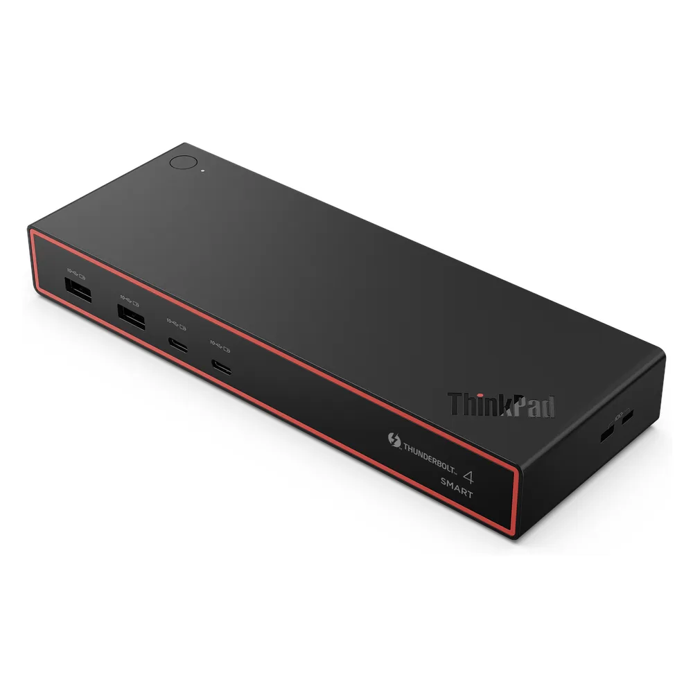 Lenovo Smart Dock Thunderbolt 4 Gen 2 7500 Docking Station, 100W Power Delivery, 8K Display Support, HDMI 2.1, DisplayPort 1.4, Thunderbolt 4, USB-A 3.2, USB-C 3.2, 2.5 Gbps Ethernet, Black, 1 Year Warranty